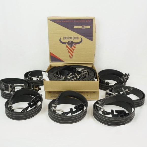 American Bison Leather Belt